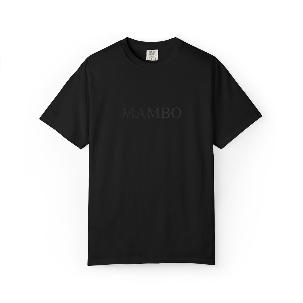 Mambo Logo T‑Shirt — Minimal Black Graphic Tee